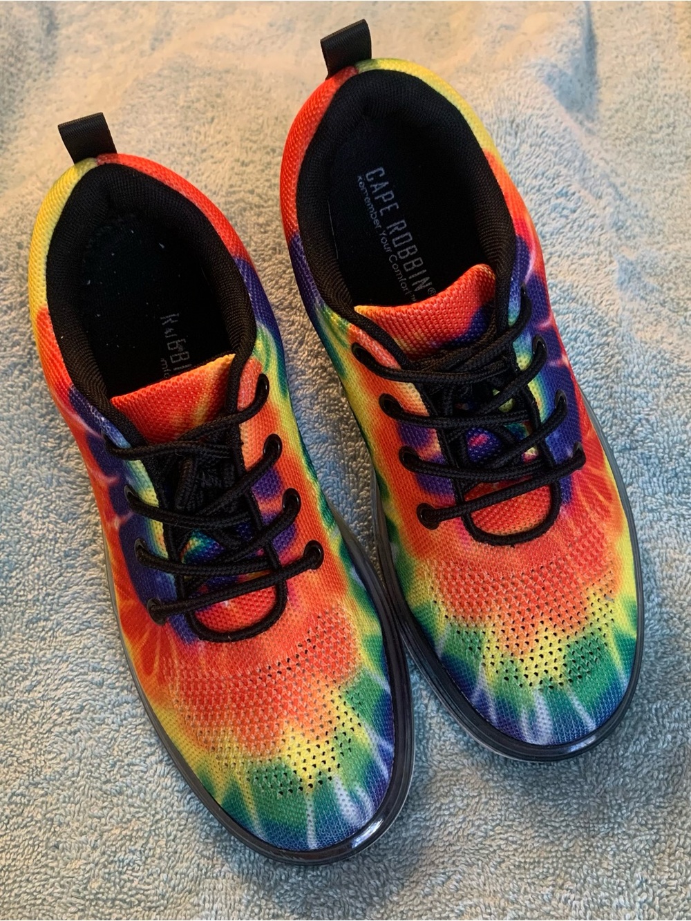 Cape Robbin Rainbow Tie-Dye Athletic Shoes  Sz 7